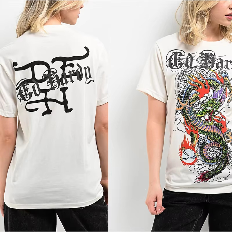 Streetwear Brand In Japan - T-shirt en coton avec motif Dragon