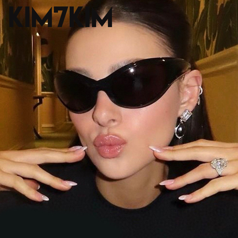 Streetwear Brand With Eye - Lunettes de soleil sport Y2K pour