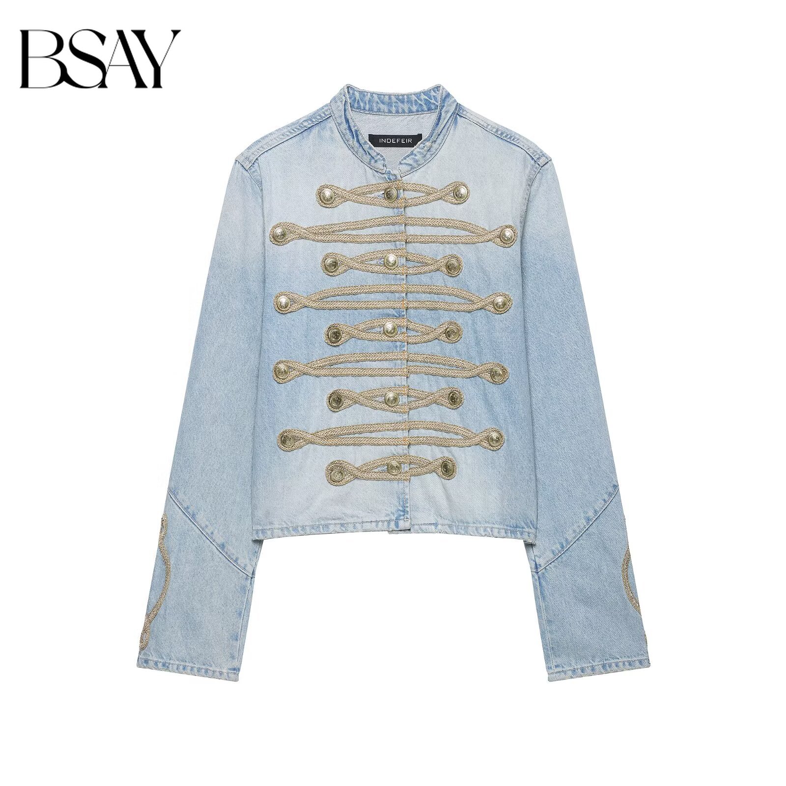 Streetwear Brand Pants - BSAY Veste en jean pour femme,