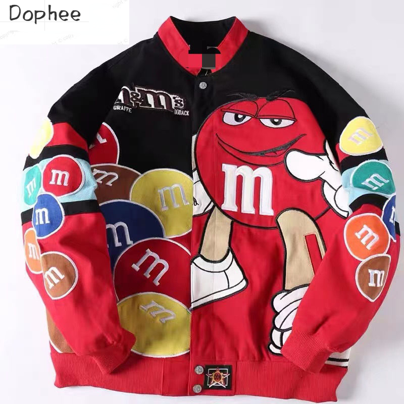 Brand Of Streetwear - Vestes brodées Hip Hop pour Couple,