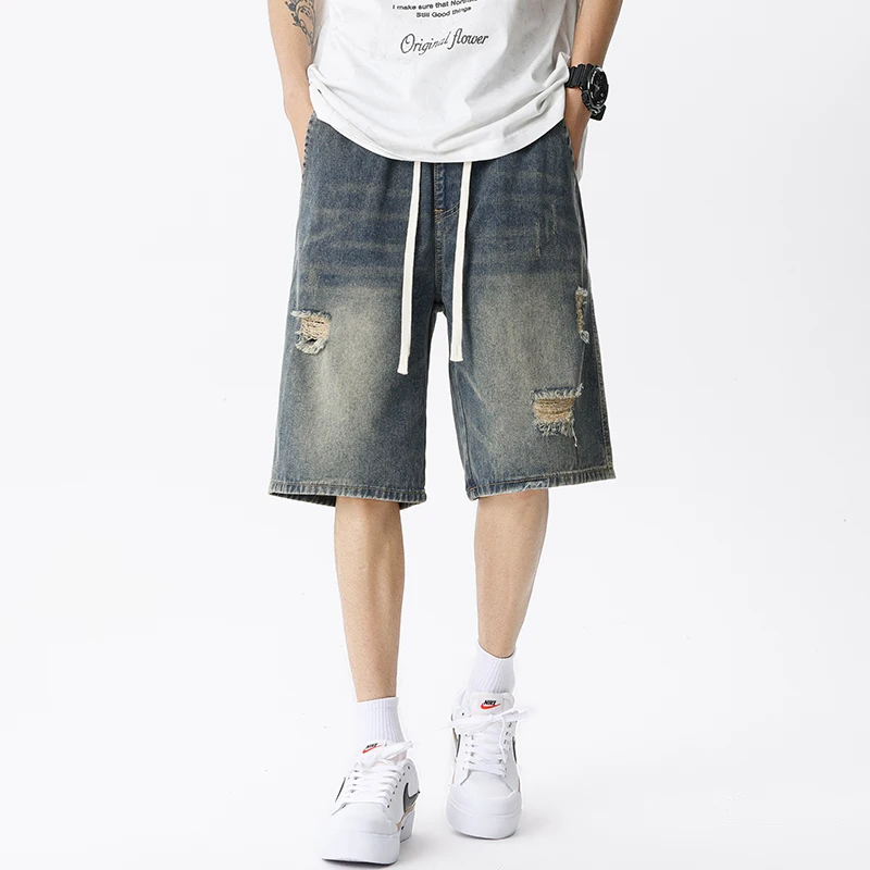 Été mince Denim Shorts hommes  - Streetwear Brand Pants avis et prix