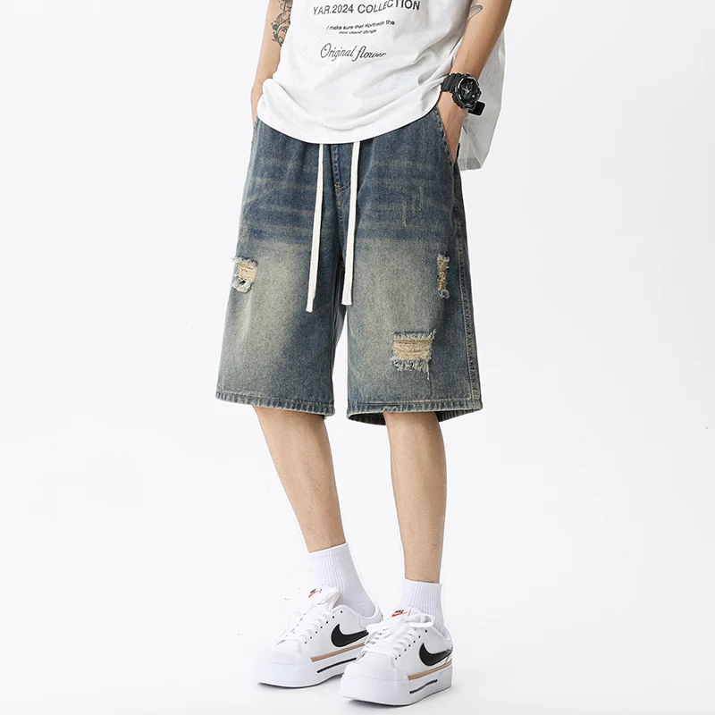 Été mince Denim Shorts hommes  - Streetwear Brand Pants avis et prix