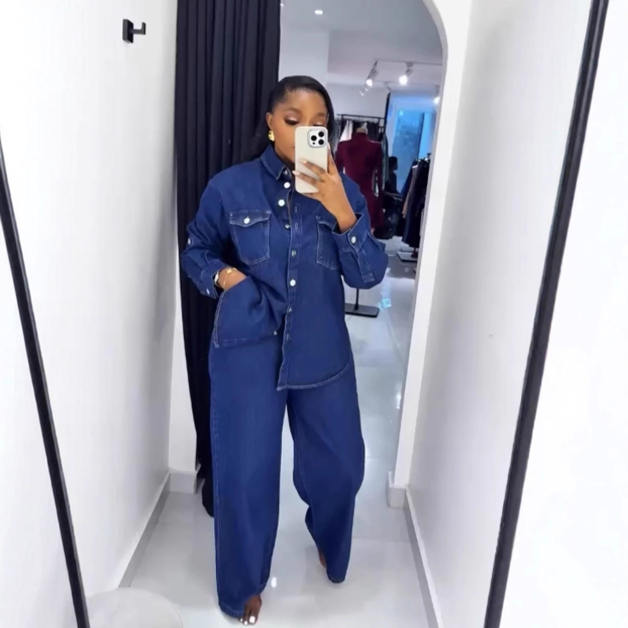 Ensembles 2 Pièces en Jean pou - Streetwear Brand Pants avis et prix