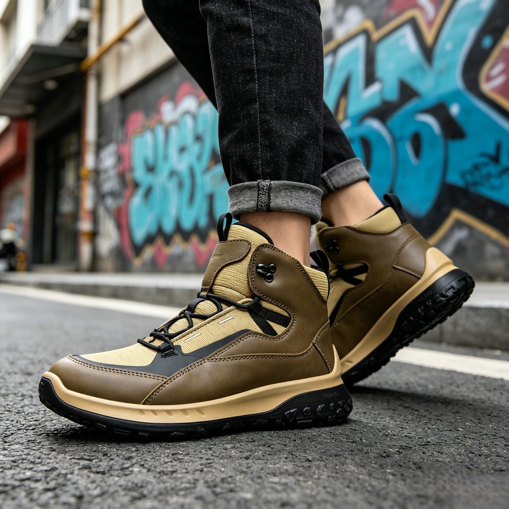 Baskets montantes en cuir pour - Streetwear Outdoor Brand avis et prix