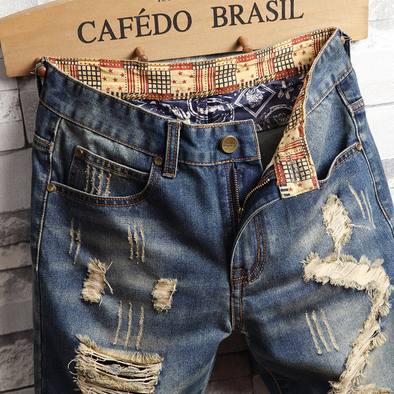Shorts en jean déchirés pour h - Streetwear Brand Pants avis et prix