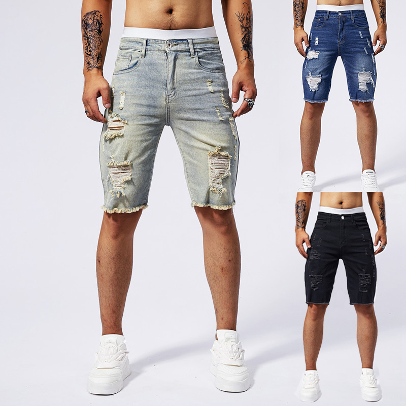 Short en Denim déchiré pour ho - Streetwear Brand Pants avis et prix