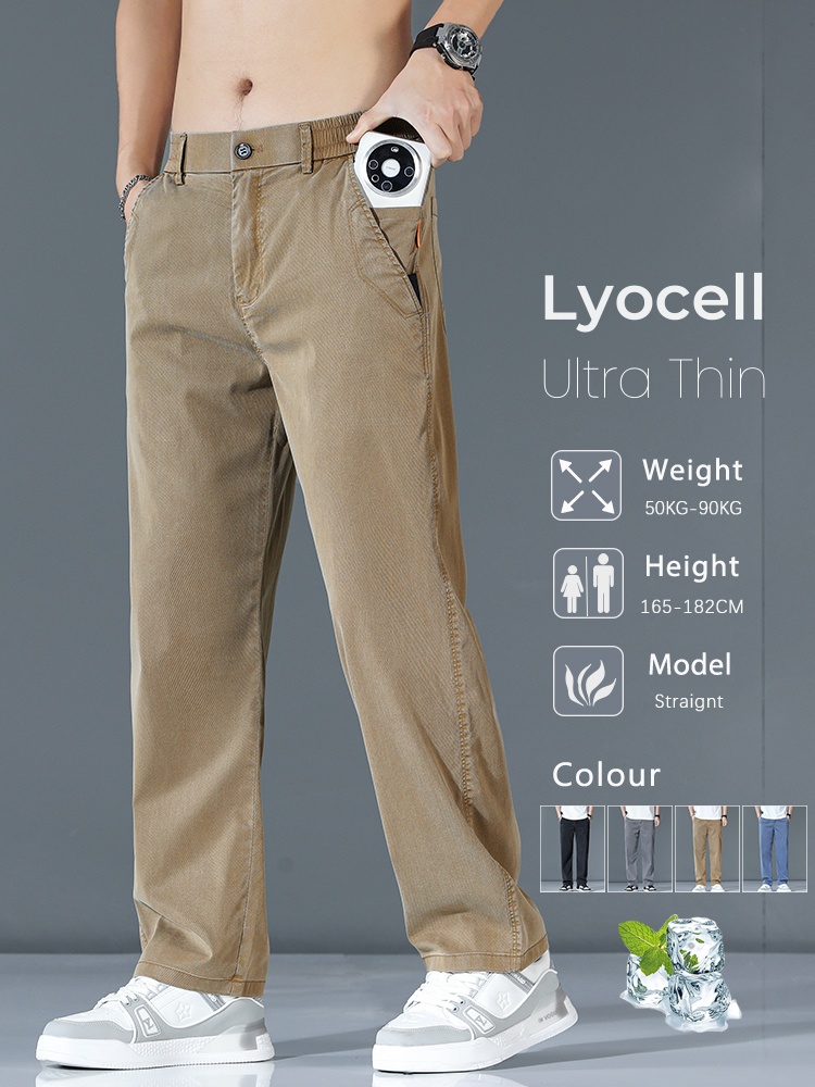 Ultra-mince Lyocell mode panta - Streetwear Brand Pants avis et prix