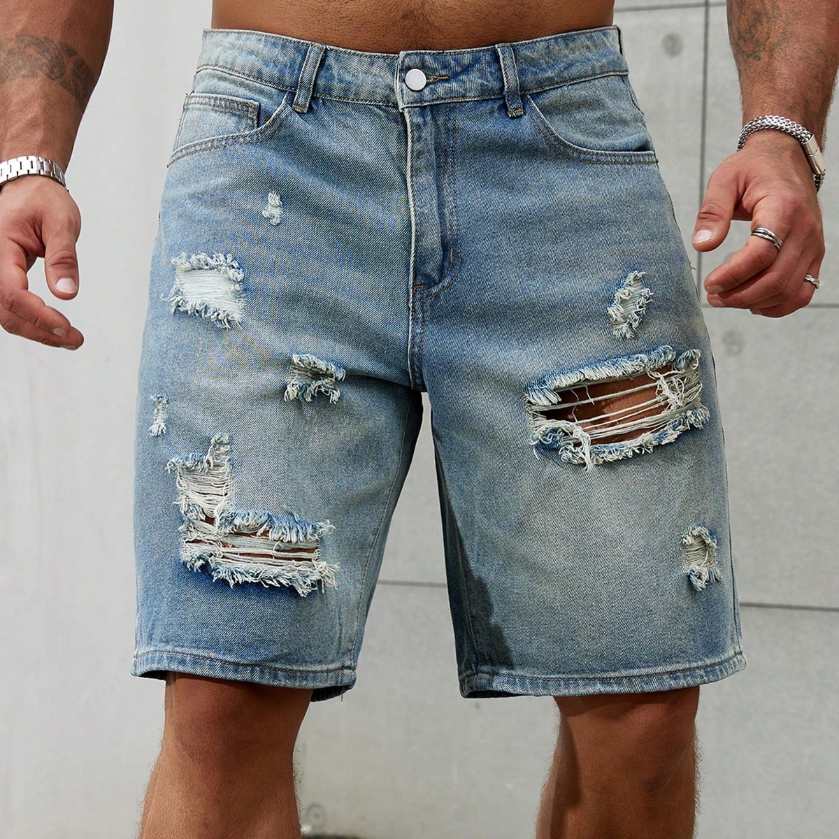 Short en jean déchiré pour hom - Streetwear Brand Pants avis et prix