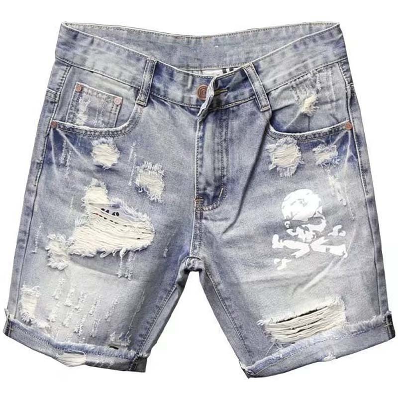 Été hommes usé perle trou mend - Streetwear Brand Pants avis et prix