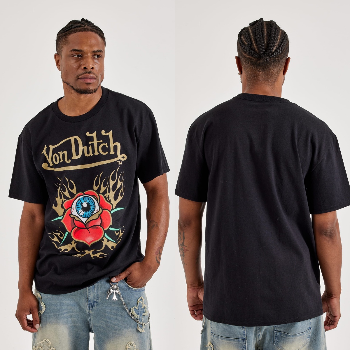 T-shirt Rose Eyes Von Motorcyc - Streetwear Brand With Eye avis et prix